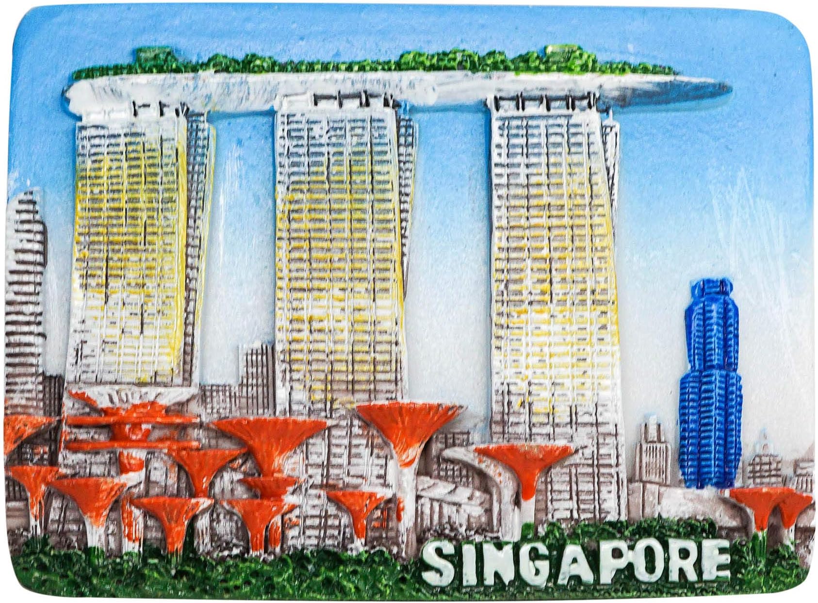 zamonji The Shoppes at Marina Bay Sands, Singapore 3D Resin Fridge Magnet Office Magnets City Tourist Travel Souvenir
