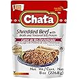 Chata Authentic Carne de Res Deshebrada, Seasoned Shredded Beef, 8 oz, Pack of 1