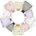Sheer Organza Bags, 100pcs Mix Color Gift Wrap Bags with Drawstring - 3.5 X 4.7 Inch/2.8x 3.6 Inch - Jewelry Pouches Small Me