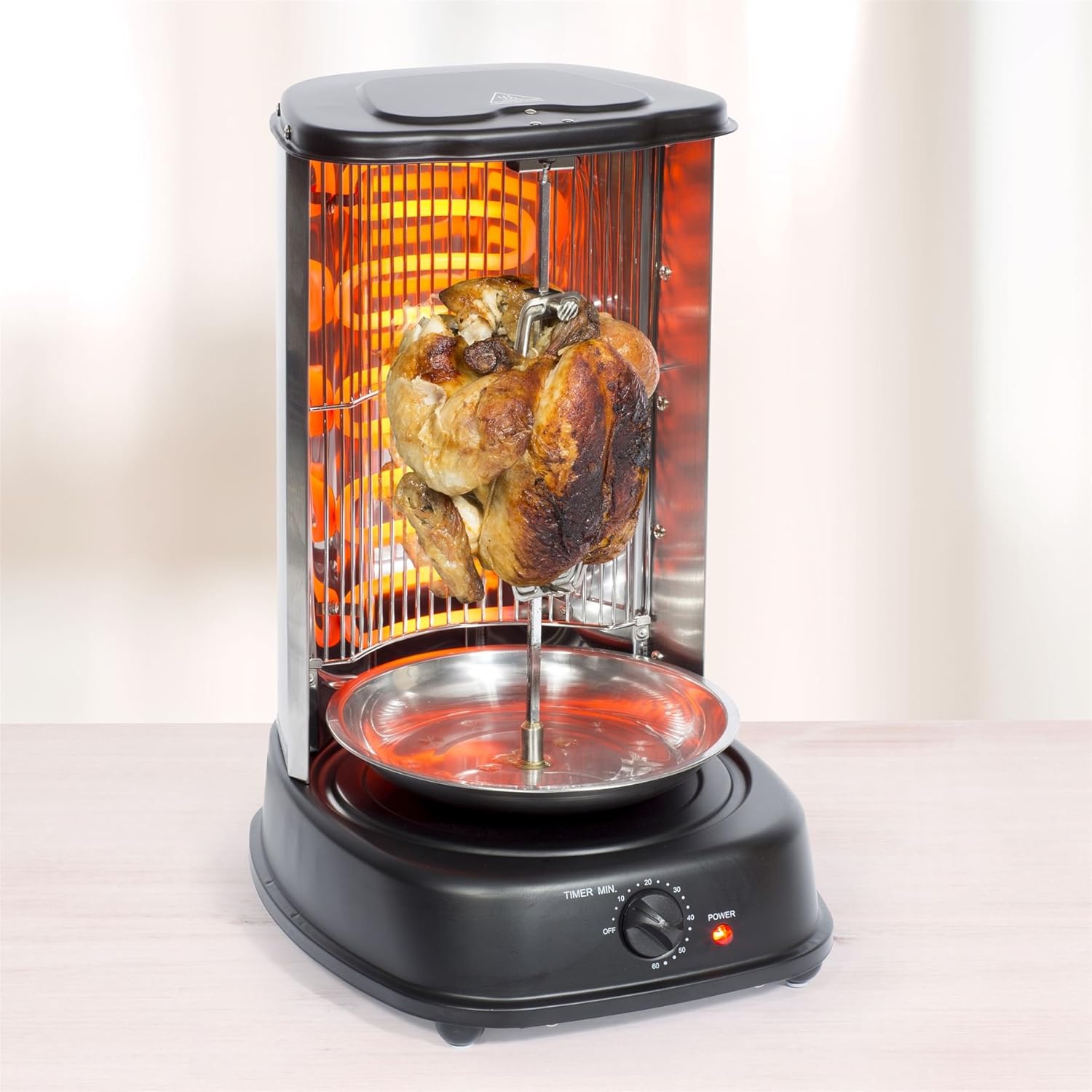 Vertical BBQ Rotisserie Electric Rotating Grill Doner Kebab Chicken