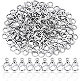 PH PandaHall 100pcs Lobster Claw Clasps 13mm Jewelry Clasps Grade A 304 Stainless Steel Bracelet & Necklace Fastener Hooks for Jewelry Making Findings Accessories