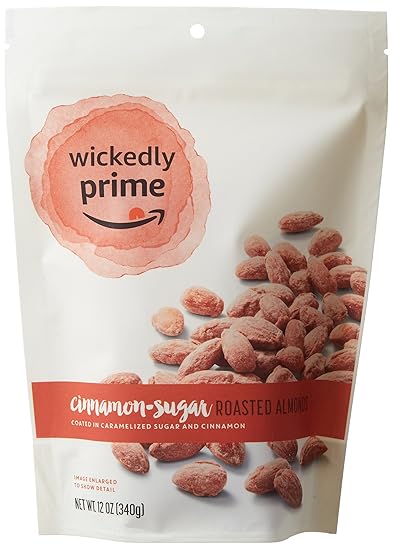 Amazon Com Wickedly Prime Roasted Almonds Cinnamon Sugar 12 Ounce Grocery Gourmet Food