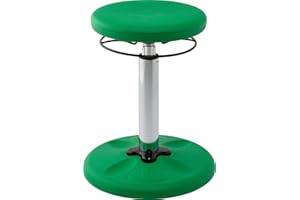 KORE DESIGN LLC Kore Design Adjustable Height Wobble Chair, Active Sitting Stool for Children, Kids, Teens: Better Than a Balance Ball, Flexible Classroom Seating, Adjusts from 16.5 to 24 inches, Green