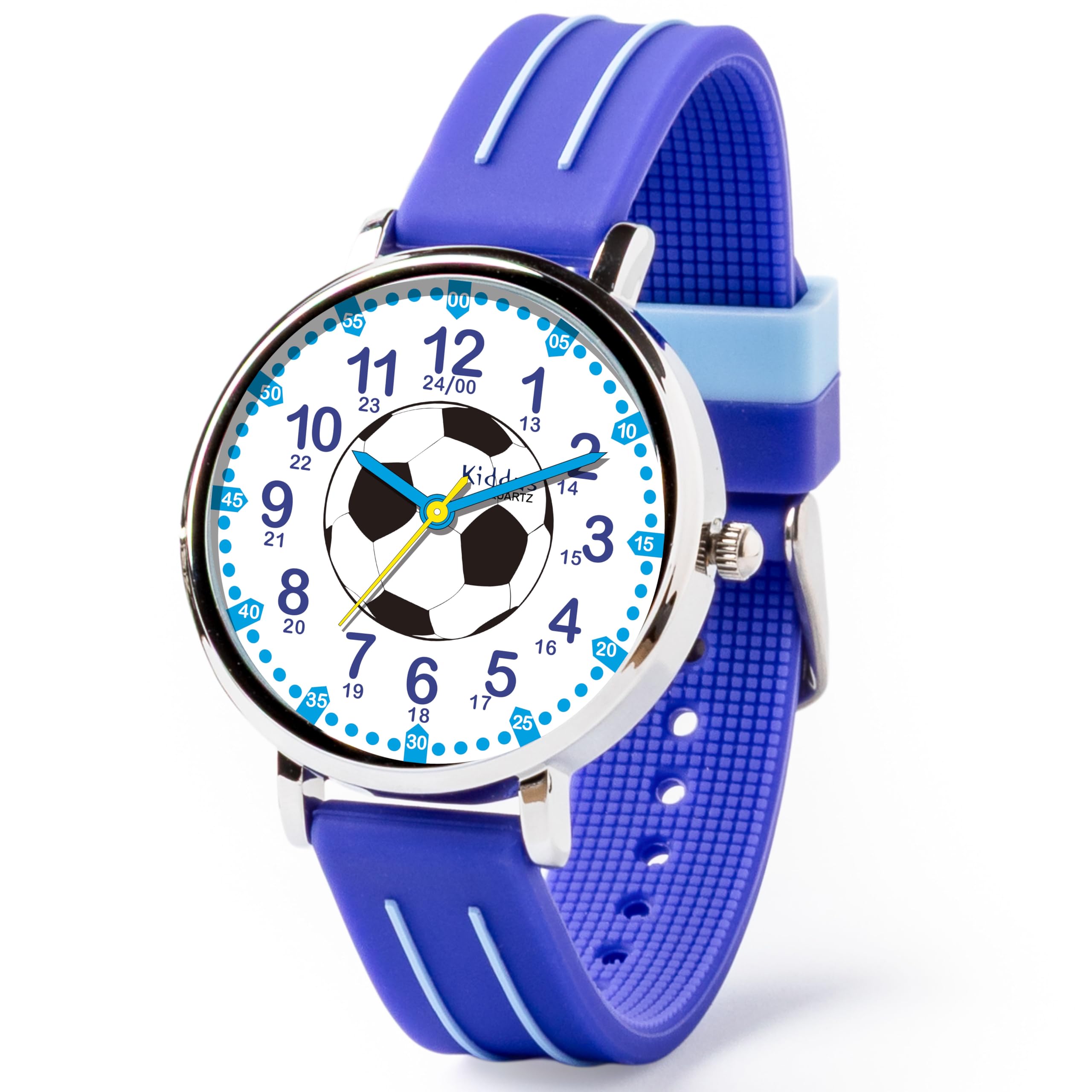 Kiddus Educational Watch for Kids, Analog Wristwatch for Boys and Girls from 5 Years Old, 3ATM and 5ATM, First Children's Timepiece with Hours and Minutes, Learning Gift for Kids