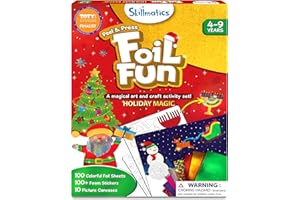 Skillmatics Foil Fun – Mess-Free Holiday Art & Craft Kit for Kids, DIY Creative Activity, Travel Game, Stocking Stuffer & Christmas Gift for Boys & Girls Ages 4, 5, 6, 7, 8, 9