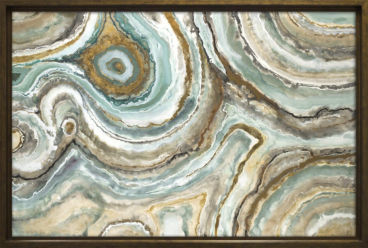 Star Creations Framed Canvas Aqua GEODE by Liz Jardine