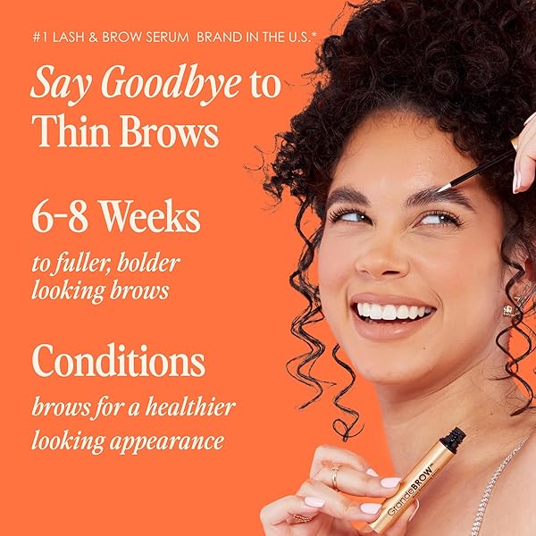 GRANDE COSMETICS GRANDEBROW BROW ENHANCING SERUM, 8 WEEK STARTER SUPPLY , 0.05 FL OZ (PACK OF 1)