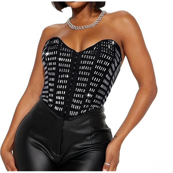 TrendyFashionJewelry Women Black Elastic Waist Corset Wide  display picture 3