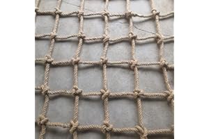 Jute Hemp Rope Nets for Safety & Decorative,Rope Ladder for Kids and Pet,Versatile Rope Net,Tree House Climbing Child Safety 