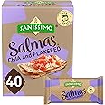 Sanissimo Salmas Chia & Flaxseed, 40 Packs of 3 Crackers, Oven Baked Corn Crackers, Gluten Free, Non-GMO, Kosher Certified