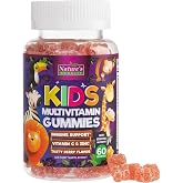 Kids Multivitamin Gummies - Complete Daily Children's Multi Vitamin Gummy Chew with Vitamin D, B Vitamins &amp; Zinc - Energy, Memory Focus &amp; Immune Health Support - Natural Berry Flavor - 60 Gummies