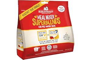 Stella & Chewy's Freeze Dried Raw Cage-Free Chicken Meal Mixers – SuperBlends Dog Food Topper – Grain Free, Protein Rich Recipe – 3.25 oz Bag