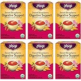 Yogi Tea Sweet Strawberry Digestive Support - 16 Tea Bags per Pack (6 Pack) - Organic Turmeric Tea Bags - Digestive Support Tea - Includes Turmeric Root, Black Pepper, Strawberry, Mango & More