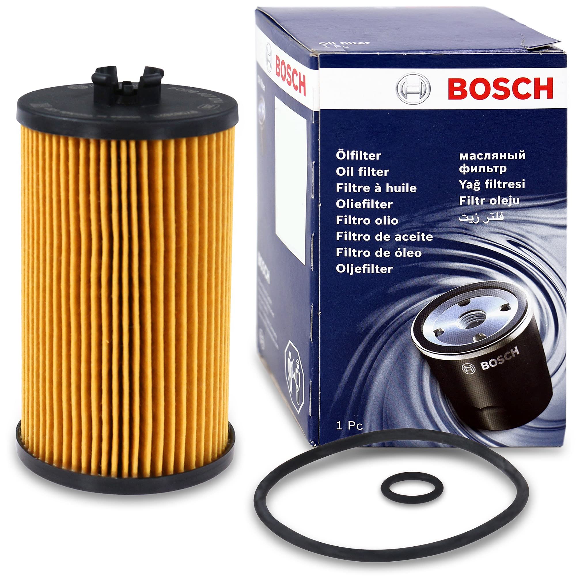 Bosch P7074 Car Oil Filter - Separates Soot and Metal Particles from Engine Oil - Provides Reliable Engine Lubrication