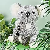 Skylety Stuffed Animal Koala Bear 2 Pieces Mum Hold Little Koala Plush Toy Soft Stuffed Animal Doll, 10.63 Inches and 5.12 inches