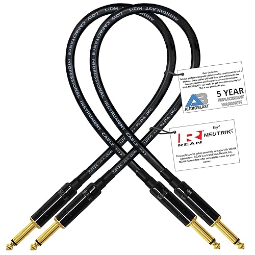 2 Units 2 Foot Audioblast HQ1 Ultra FlexibleDual Shielded (100