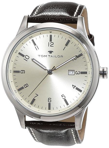 TOM TAILOR Watches Herren-Armbanduhr Analog Quarz Leder 5415002