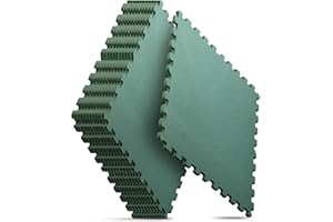 NAZHURA Home Gym Mat, Puzzle Exercise Mat, EVA Interlocking Foam Floor Tiles for Home Workout Equipment and Kids' Play Areas - Blue, 24 in x 24 in x ½ in - (Green, 12 Pack (48 SQ FT))