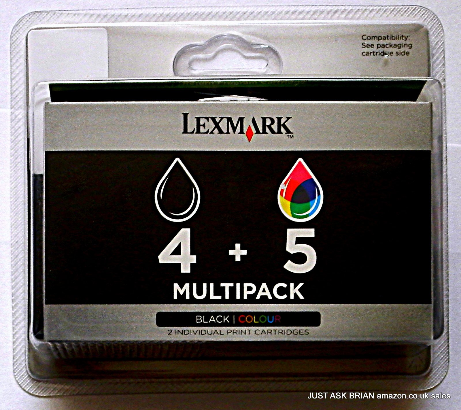 LEXMARK Pack of 2 Ink Cartridges No. 4 + No. 5 - black + colour