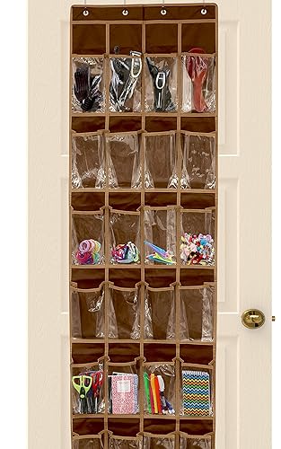 24 Pockets SimpleHouseware Crystal Clear Over The Door Hanging