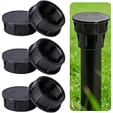 6 Pcs Sprinkler Head Caps, Spray Shut Off Cap with Sealing Ring | Black Sprinkler Spray Head Cover for Outside Lawn Yard Garden Watering Irrigation Systems