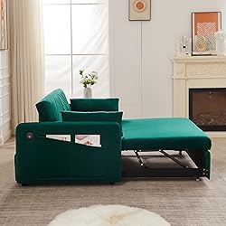 55-inch Loveseat Pull Out Sofabed ,Modern 3 in 1
