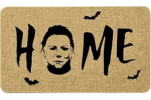 HANXIG Halloween Door Mat Home Doormat 17 X 29 Inch Horror Movie Doormat Decorative Entrance Mat Non-Slip Rubber Backing Floor Mat Washable Seasonal Welcome Rugs for Indoor Outdoor