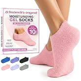 Dr. Frederick's Original Moisturizing Gel Socks, Plush Pink, 1 Pair | Full-Foot Gel Lining, Overnight Foot Care, Dry Feet and Cracked Heels, HealSoft Plus Formula, Fuzzy Spa Comfort, Unisex