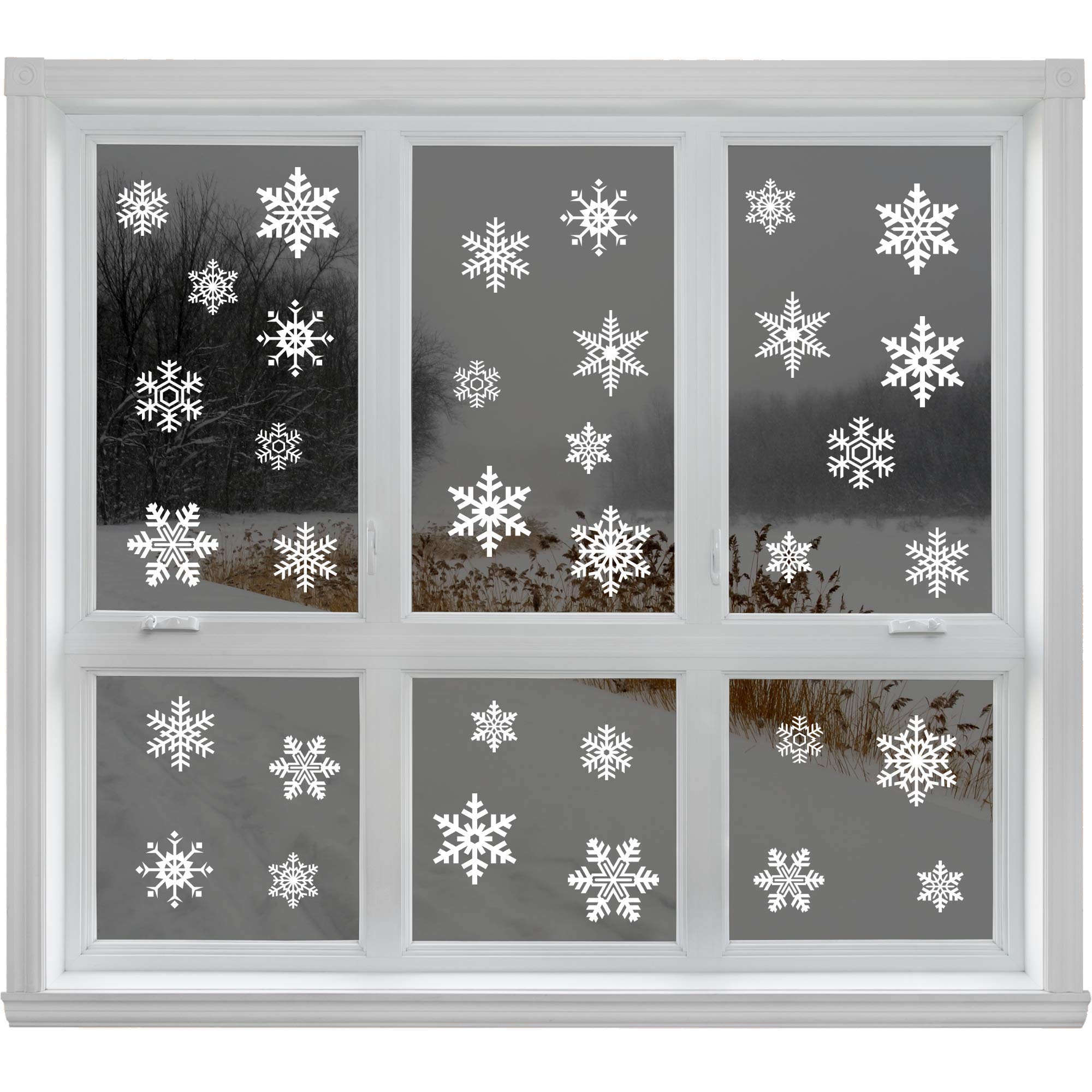 Articlings 42 Original Snowflake Window Clings | Fabulous Static PVC Stickers