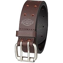 Dickies Men's 100% Leather Belt with Double Prong Buckle Dickies Men's 100% Leather Belt with Double Prong Buckle