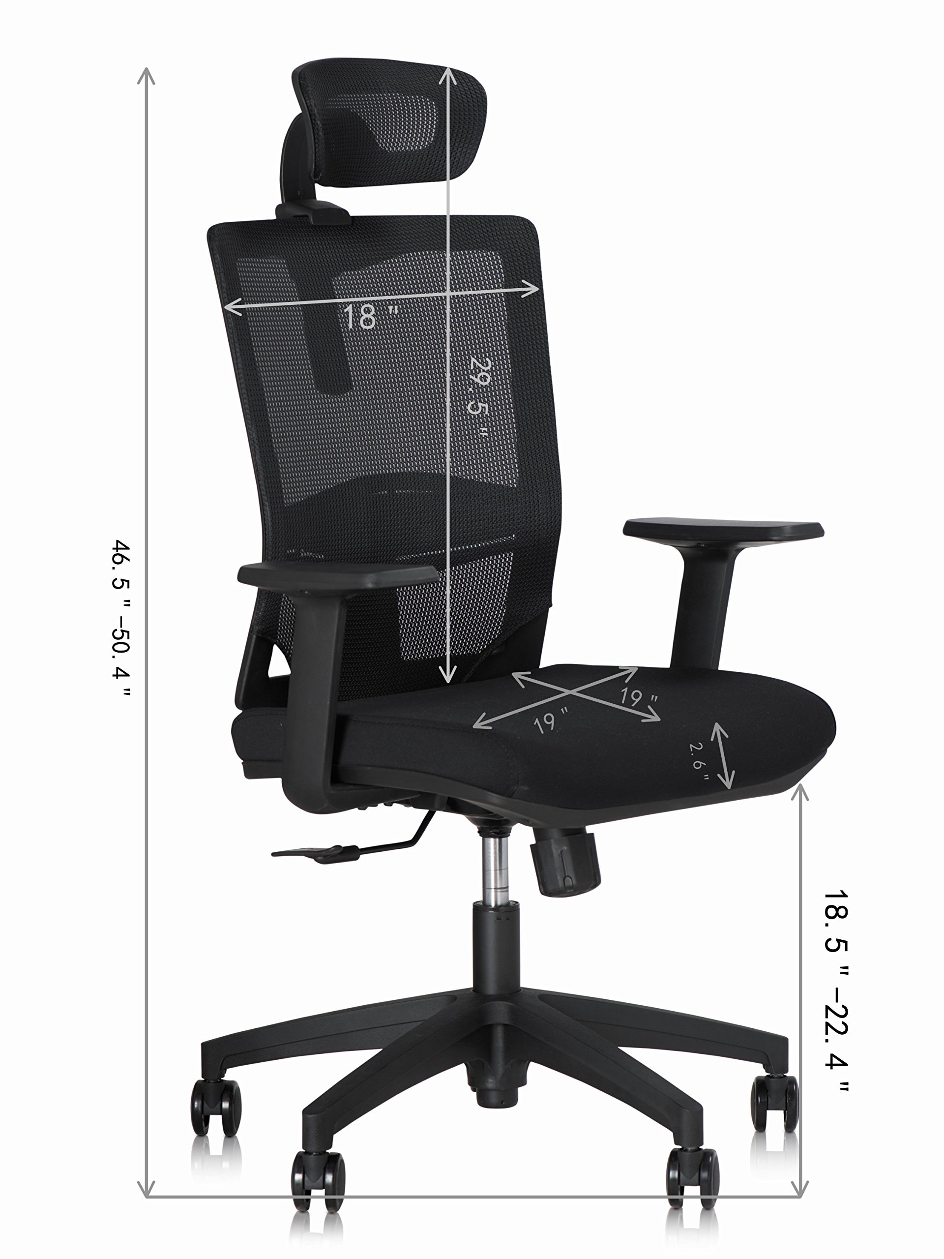 Dr. Office High Back Ergonomic Office Chair Adjustable Executive Desk