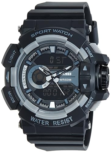 Skmei Analog-Digital Multi-Colour Dial Unisex Watch - 1117BBGREY