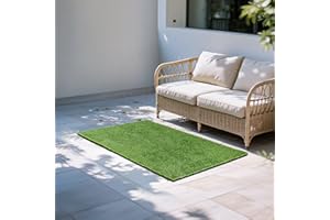 Yinoos 3x5 Ft Artificial Turf Grass for Outdoor, Premium Fake Grass Rug for Patio Garden Balcony Decoration Dogs Potty Training