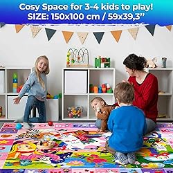 QUOKKA Small Classroom Girl Rug for Kids - 60x41