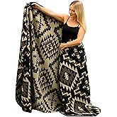 Tommy Lion - Cozy Alpaca Wool Blanket, Hypoallergenic, Soft, Lightweight, Handwoven, Sensitive Skin Friendly. Made in Ecuador. Real Alpaca. Queen Size. Natural Black Color