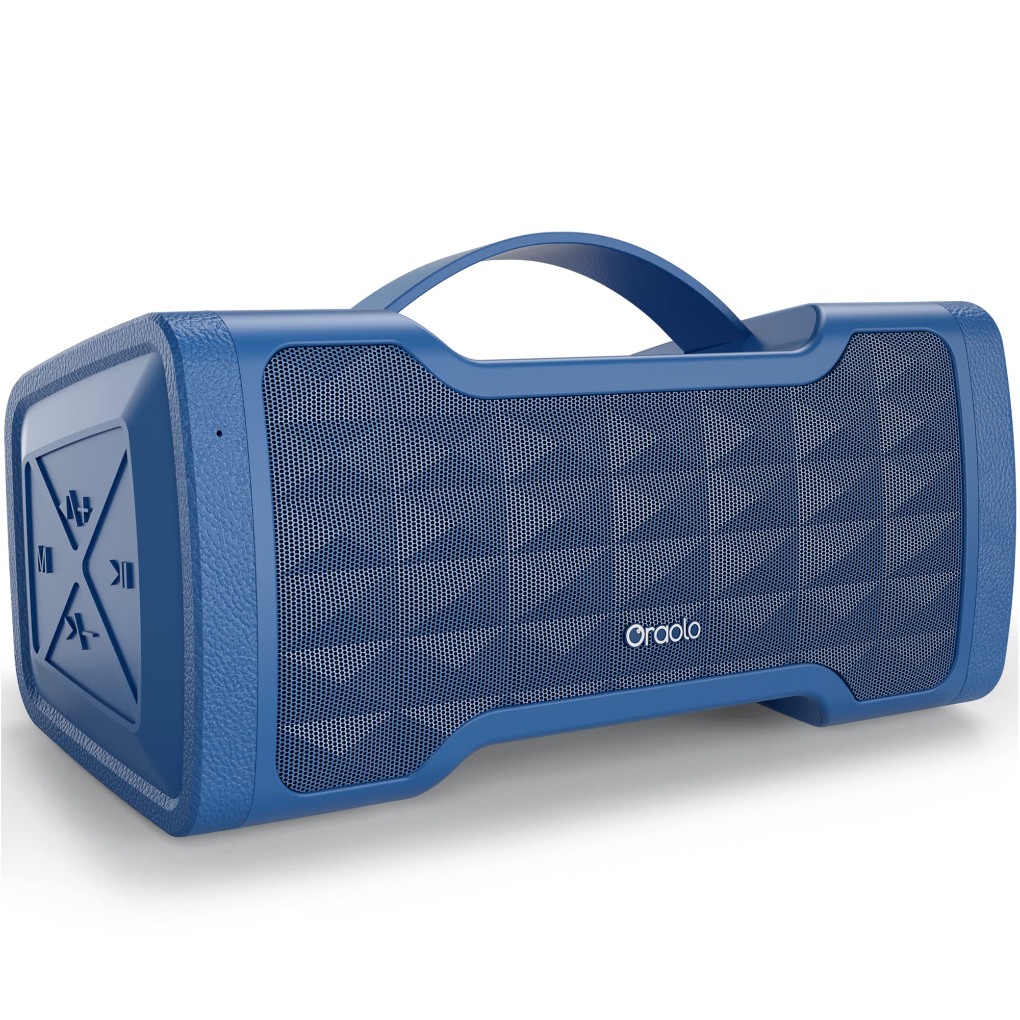Photo 1 of Oraolo Bluetooth Speakers, Loud 40W Portable Bluetooth Speaker Large Stereo Sound, IPX6 Waterproof, Support USB/AUX Input, Built-in Mic for Home Party Outdoor, Blue