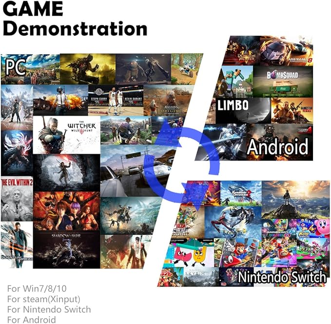 Amazon Com Zd T Bluetooth Wireless Gaming Controller For Steam Nintendo Switch Lapto Pc Win7 Win10 Android Smartphone Tablet Vr Zd T Red Computers Accessories