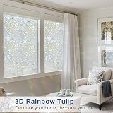 Lifetree Stained Glass Window Film 60x300cm Privacy Rainbow Self-Adhesive view 3