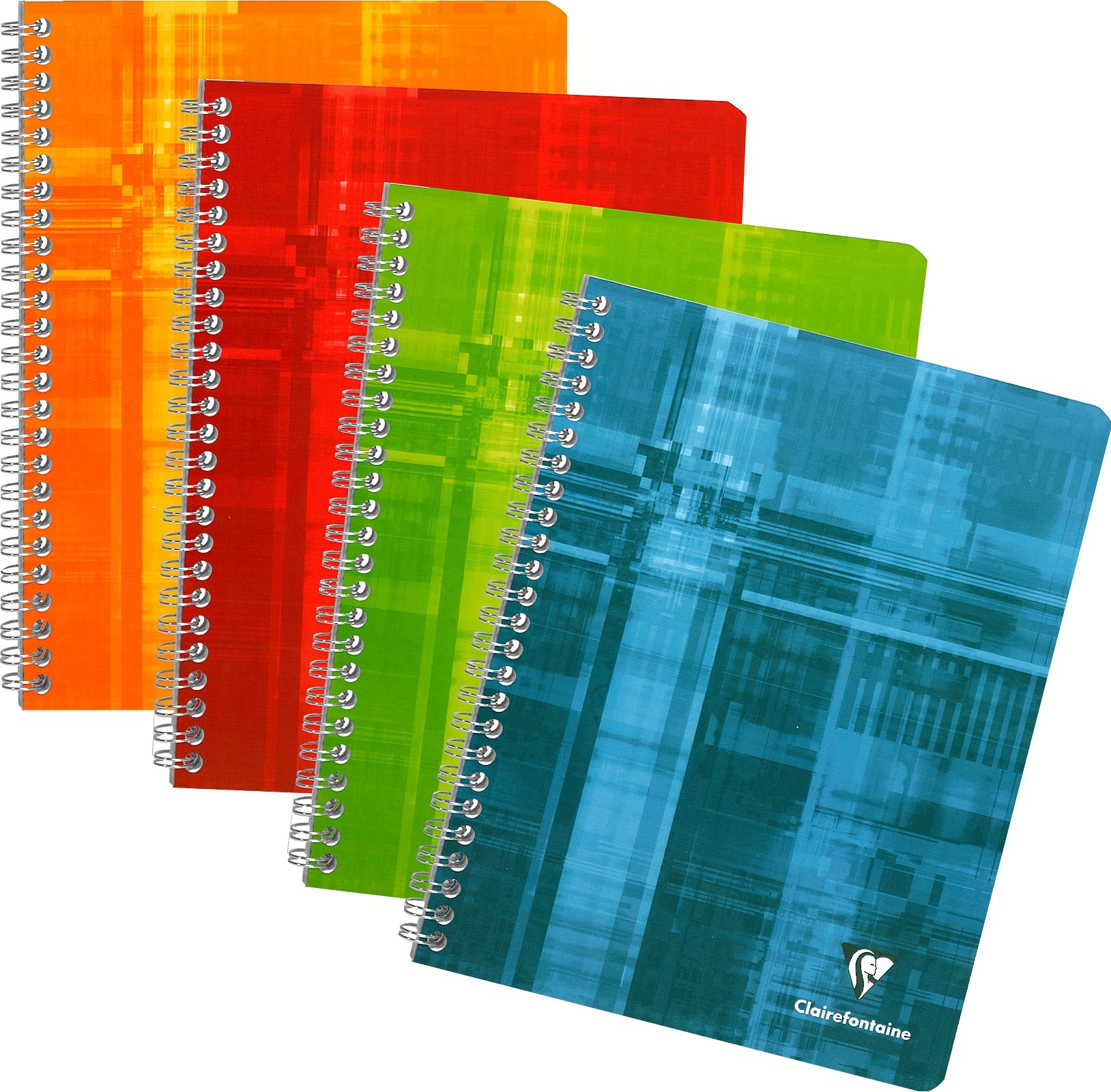 Clairefontaine 68761C - A Spiral Notebook - Dimensions: 17 x 22 cm - 180 Seyes Ruled Pages - White Vellum Paper 90 g - Laminated Card Cover Random Colour