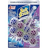 Soft Scrub 4-in-1 Rim Hanger Toilet Bowl Cleaner, Lavender, 2 Count | Removes tough stains and buildup, Easy rim application, Long-lasting freshness, Includes 2 tablets