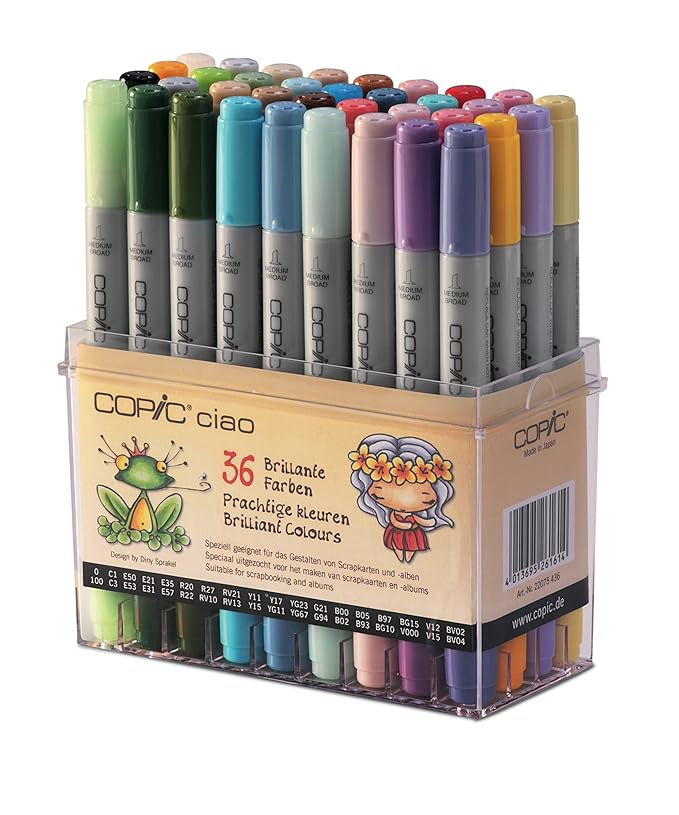 COPIC ciao Set 36 Marker-Zeichnung Couleurs Vives