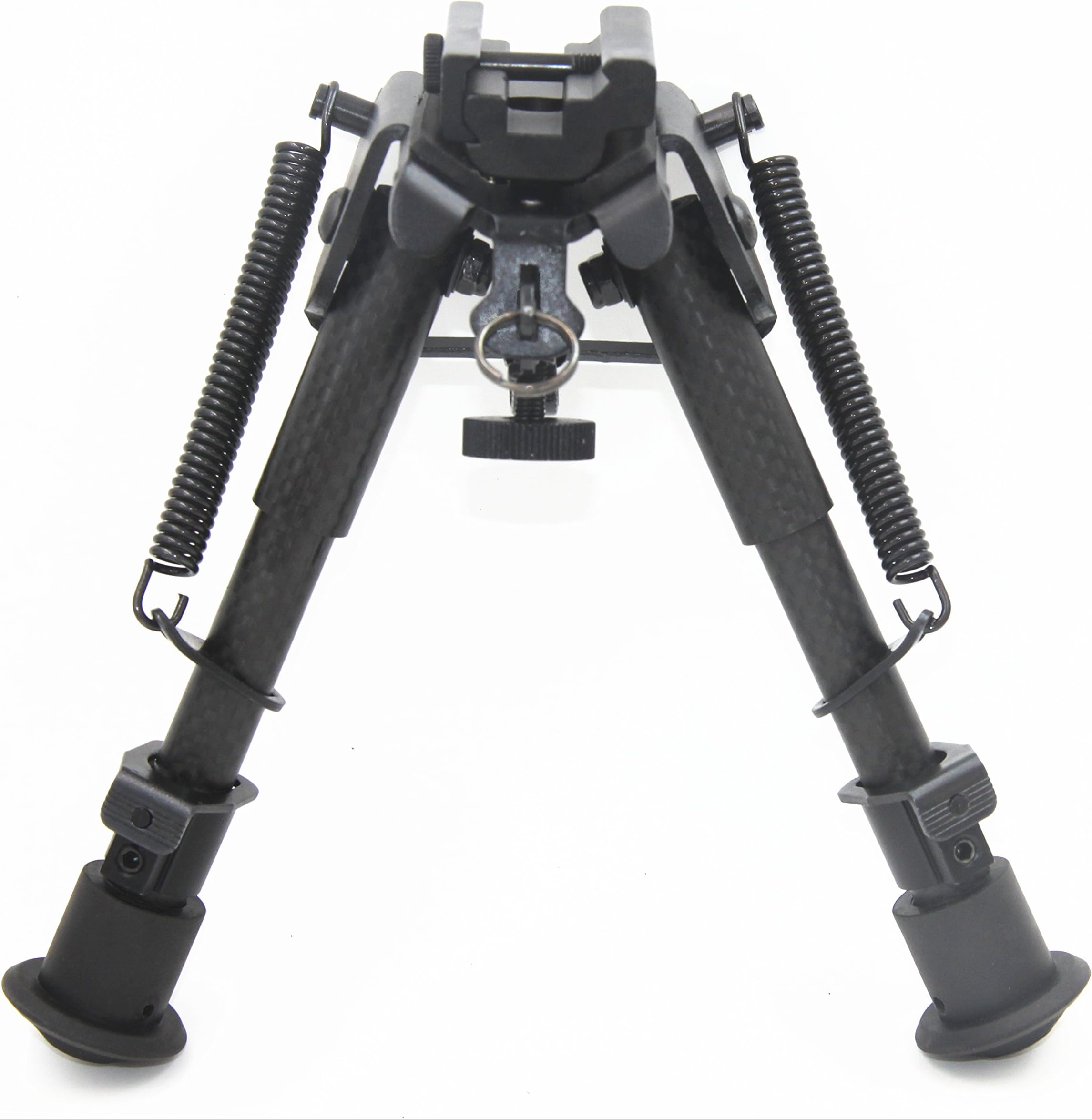 JINSE Carbon Fiber Tactical Bipod 6-9 Inches Adjustable Folding Spring Return with Adapter