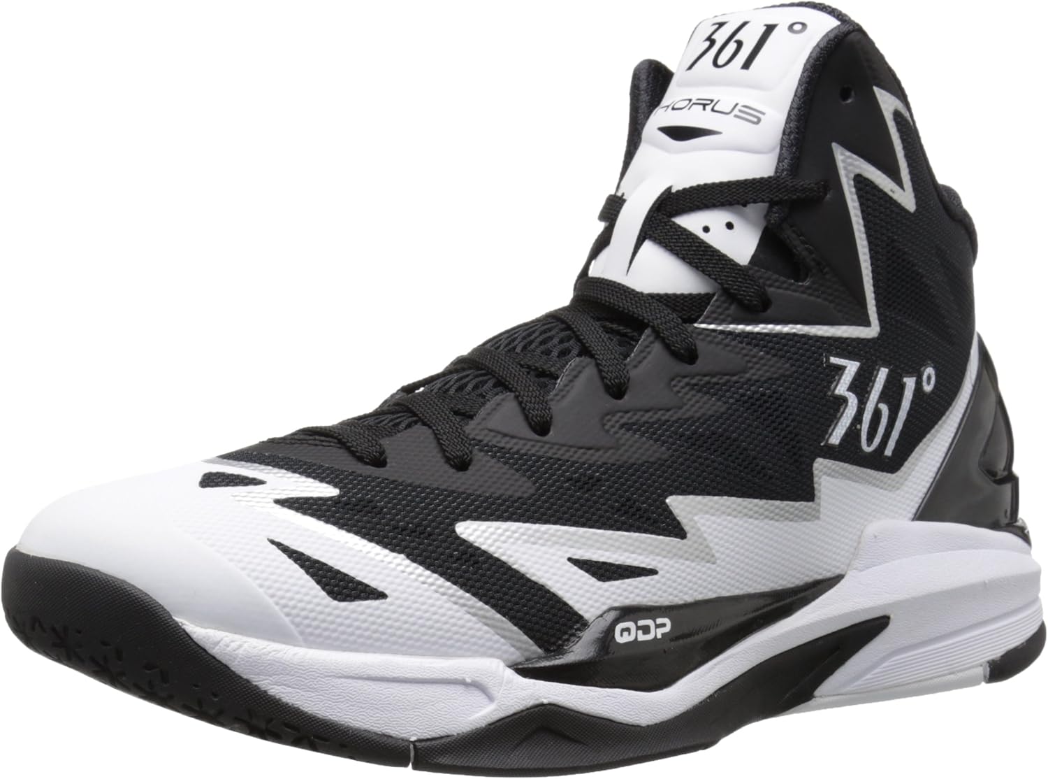 361° Men's HorusM Basketball Shoe, Black/White, 10 M US
