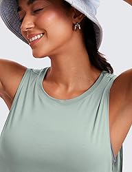 CRZ YOGA Pima Cotton Cropped Tank Tops for Women