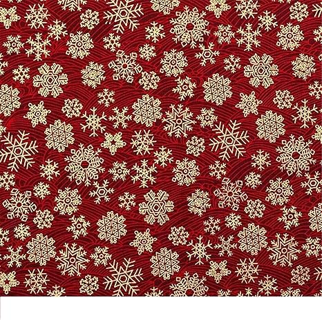 Amazon Co Jp ファブリック クリスマスプリントコットン生地青銅色平織りファブリック種類のクッションや服 Color 04 Size 45x145cm ホーム キッチン