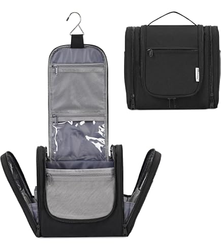 amazonbasics hanging travel toiletry kit bag black Organizer Cosmetic Bag,Portable Makeup Bag for Women & Men with Strong Hook & Pockets Shaving Bag,Waterproof Toiletries Storage Bag for Bathroom(black) : Beauty & Personal Includes a removable TSA Big's Boxing (@teambigsboxing) · Size:Petite Size Rain Cover adjustable strap backpack