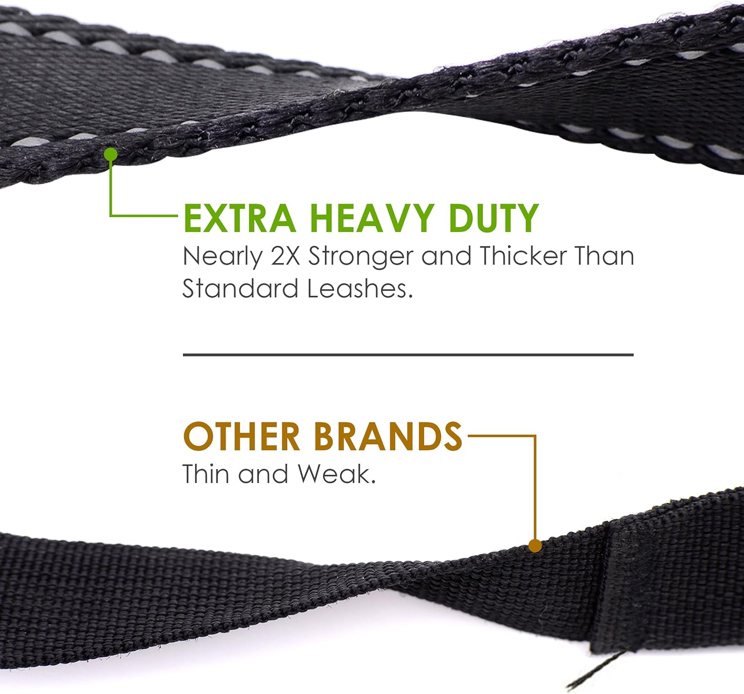 Paw Lifestyles Extra Heavy Duty Dog Leash - 6ft Long - 3mm Thick, Soft Padded Handle for Comfort - Perfect Leashes for Medium and Large Dogs : Pet Supplies