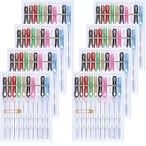 MTLEE 14 Boxes 140 Pieces Quick Fix Sewing Kit, Easy Pre Threaded Needle | Basic Personal Kit, Plastic Threaded Needle Holder, Small Home Travel Sewing Box, with Pin Button, Stylish Color
