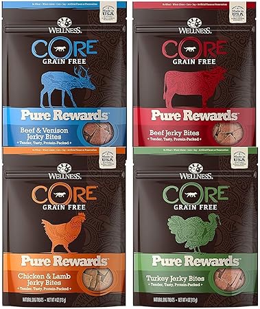 wellness core pure rewards soft beef jerky bites