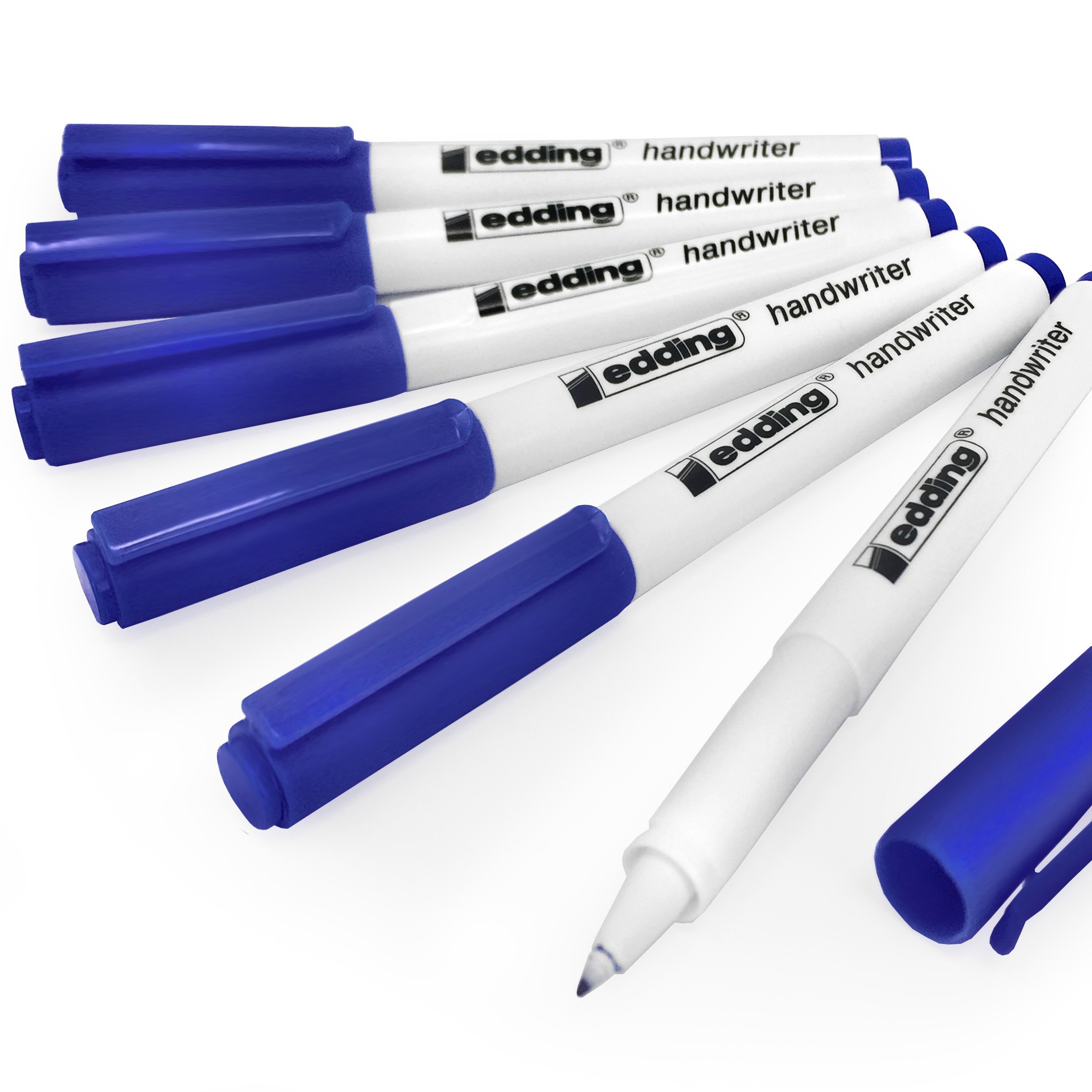 Edding Handwriter Handwriting Pen – Blue Ink – 0.6mm - Pack of 6